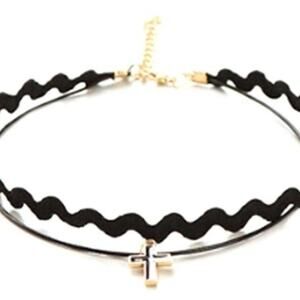 Black Cross Choker